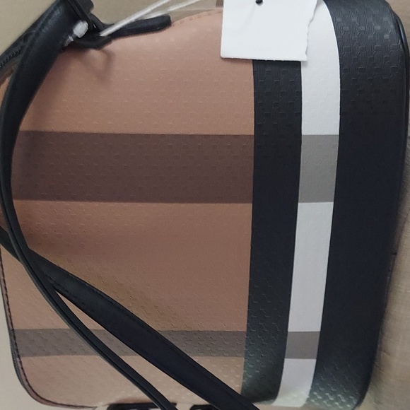 Le Bag Los Angeles Dome Crossbody Plaid Shoulder Vegan Bag Nwt - Picture 9 of 15